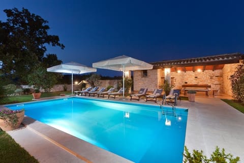 Pool. Pool lighting creates a romantic environment