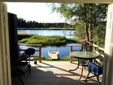 View from inside the cottage
