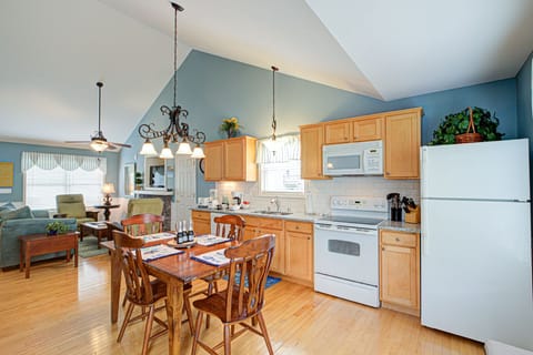 View from kitchen door that leads to the back deck and grilling area.