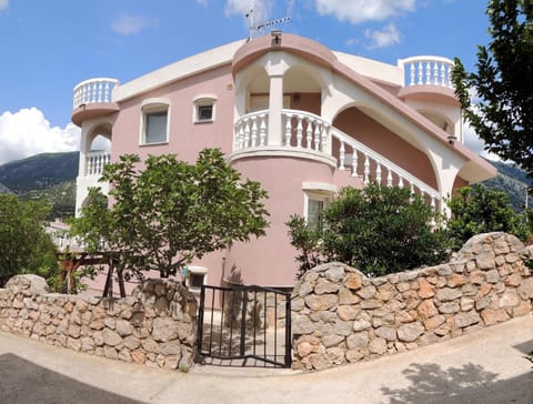 External view of the building. the house with the apartments