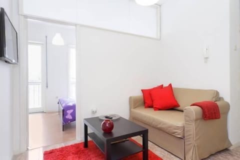 Living area. Double sofa bed