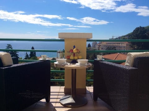 Terrace. view of the beach from penthouse