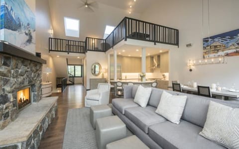 Family Room | Open Floor Plan
 Dining and Kitchen | Loft Above