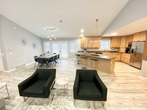 Dining area and kitchen. 