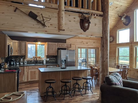 Enjoy your morning coffee at the kitchen island.