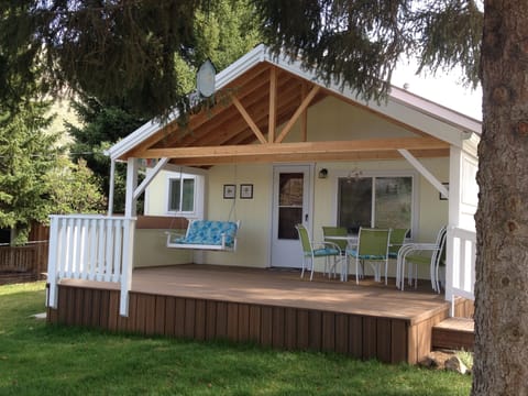 Relax in our porch swing