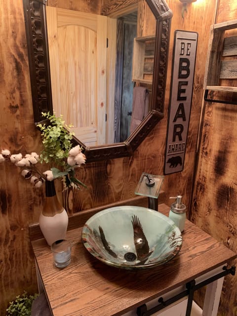 Bathroom Sink and mirror.