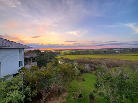 Captivating sunsets off the back deck every evening.