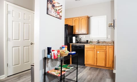 Fully Stocked Kitchen: spices, tea, oatmeal/bars, first aid kit.