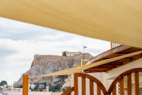 View of the famous Acropolis from the balcony