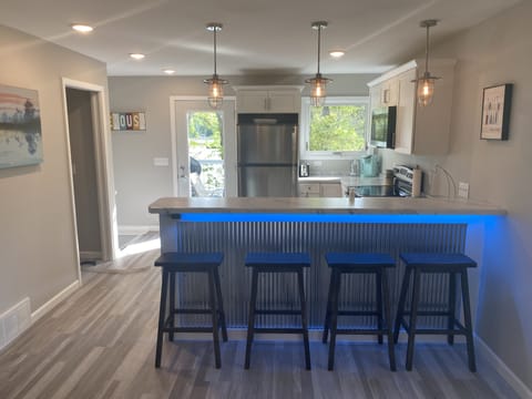 View of the kitchen from the living room 
