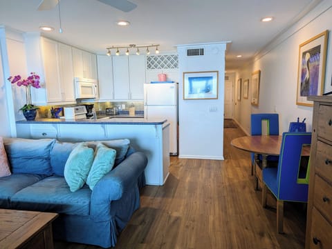 Living, dining and kitchen areas