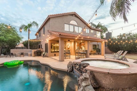String lights, and a perfect entertainment backyard.