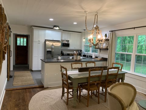 Kitchen table looking into kitchen