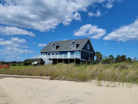 View of the house from the beach. 