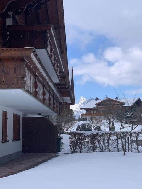 mountain view from the entrance to the chalet