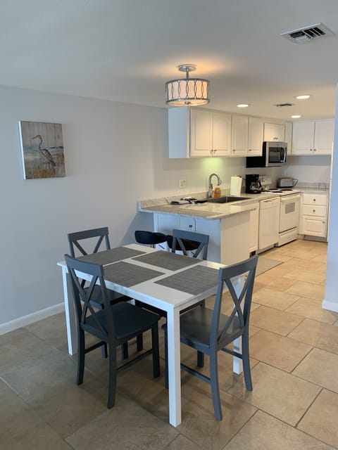 Updated kitchen and dining area
