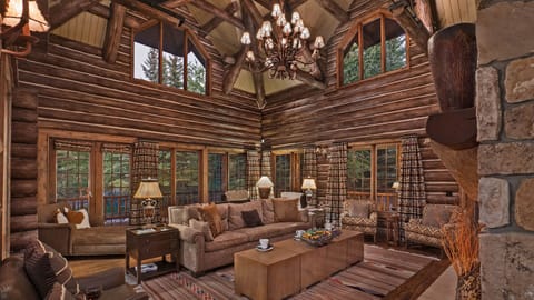 Great Room, Main Level - Seating area with cathedral ceilings