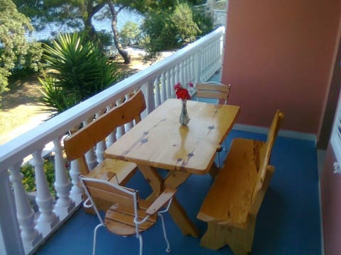 veranda with garden furniture
