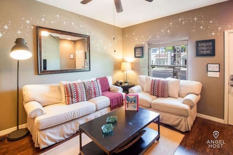 Comfy living room to relax, laugh, dream, and sparkle together.