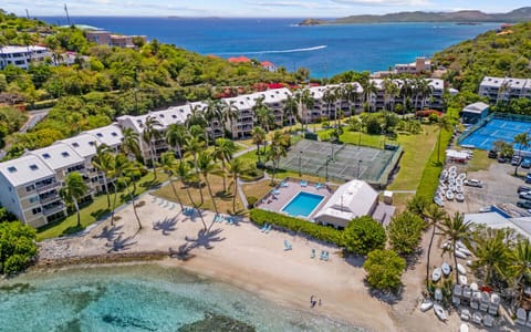 Anaerial view of The Anchorage, with St. Thomas Yacht Club to the right.