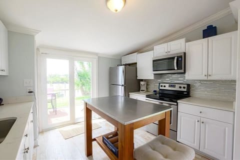 Beautifully renovated kitchen with river views.