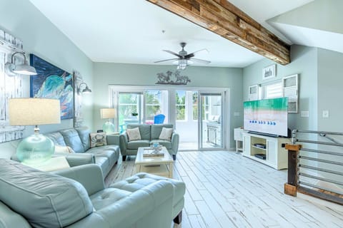 Living Room with Grill on Deck