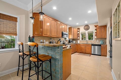 Enter the spacious kitchen well equipped for any meal you want to make