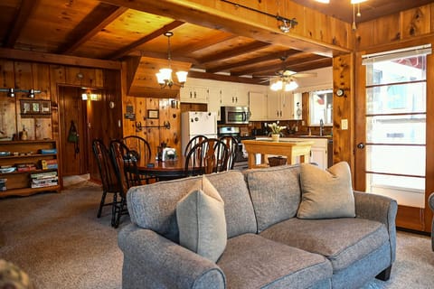 Living room adjoins to deck. Open the door and let the mountain air in!