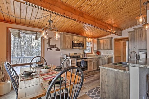 The Wood ceiling makes the home cozy and inviting. You will never want to leave