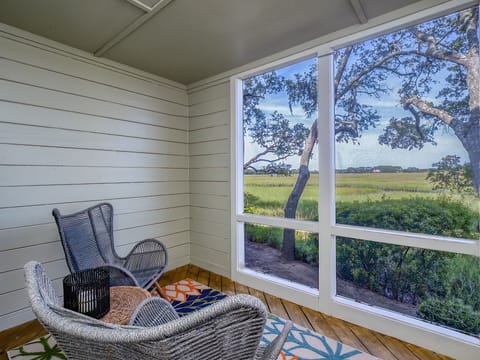 Screened porch off primary