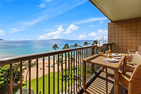 Private spacious lanai featuring first class views