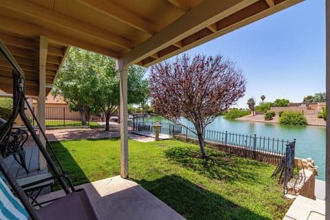 Lakefront view from Master Bedroom covered patio 