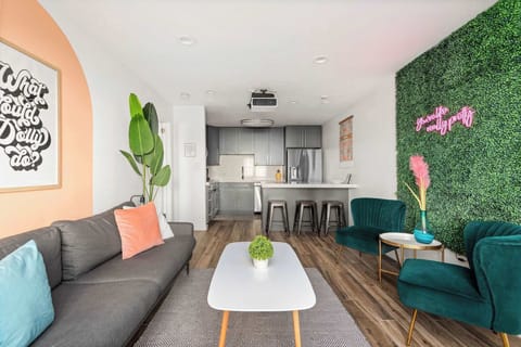 Living room and kitchen