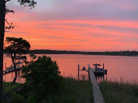 Sunset view of beautiful Powell Lake!