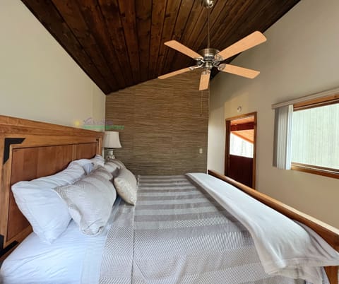 Upstairs bedroom with king bed. - Upstairs bedroom with king bed.