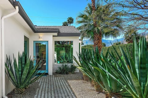 As you enter, you’ll be greeted by lush landscaping and mature palm trees that create an inviting atmosphere. The expansive grounds provide ample space for outdoor activities, relaxation, and entertaining, all while ensuring your privacy. 