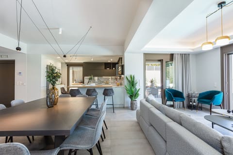 A still life artwork lounge area.