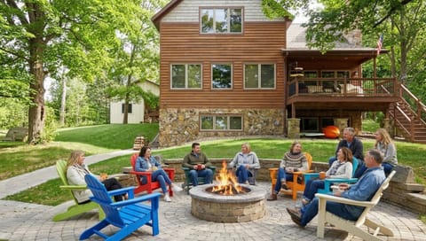 Relax lakeside at our fire pit