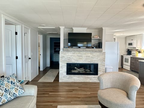 Fire place doesn’t function yet.