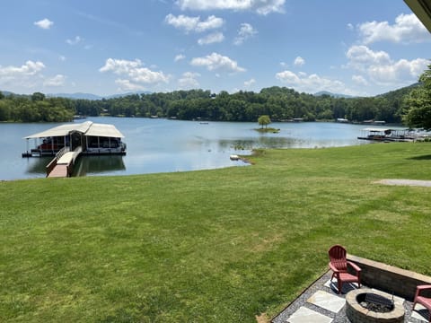 View of Mountains and Lake from porch