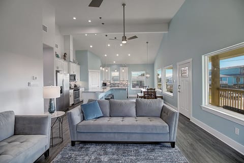 Living area - Comfortable gathering space designed for relaxation after a day at the beach