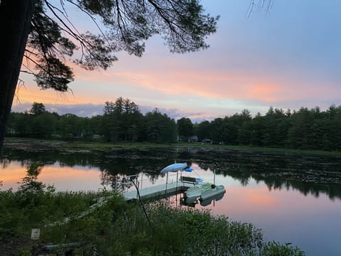 Boat dock at lakefront property