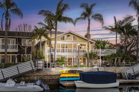 Dusk View of the Home-Overlooking Naples Canals
