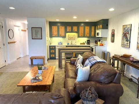 Fully stocked kitchen.