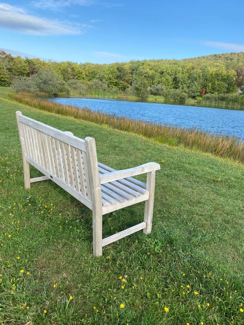 Take a walk down to the pond & sit & take in the views 