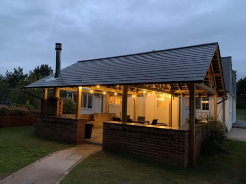 Our Pavillion for dining and evenings in front of the fire