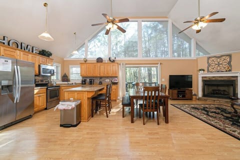 View of open plan kitchen &  dining areas