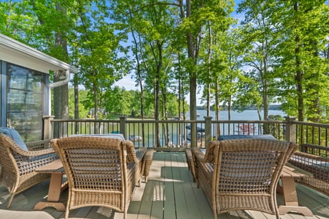 Deck view of open water