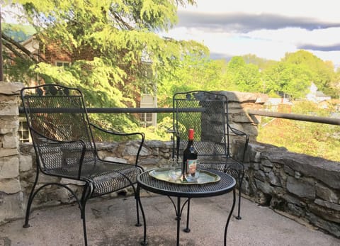 Private veranda overlooking gardens.
